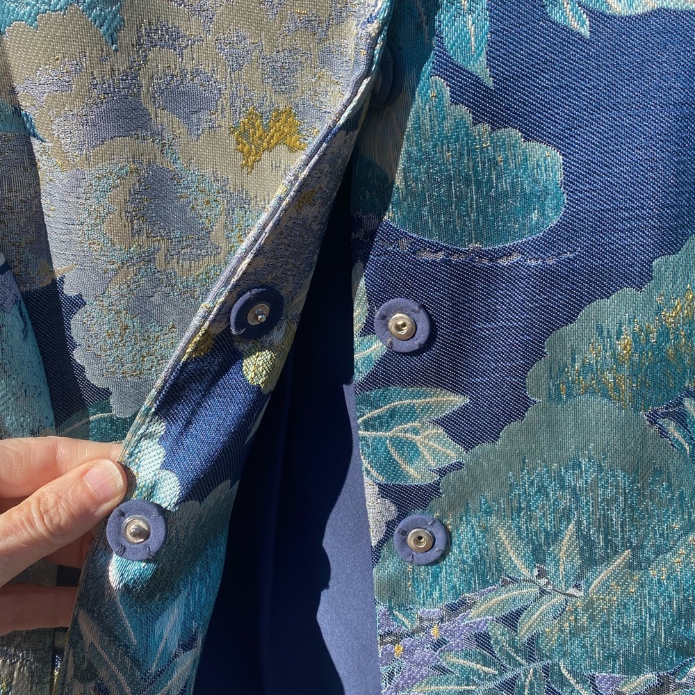 Chico's Green and Blue Floral Blazer - Picture 7 of 10